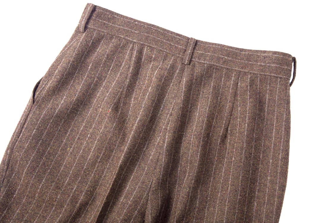 Ponytail 포니테일 70s 플레어 스트라이프 팬츠 마호가니 상품이미지6