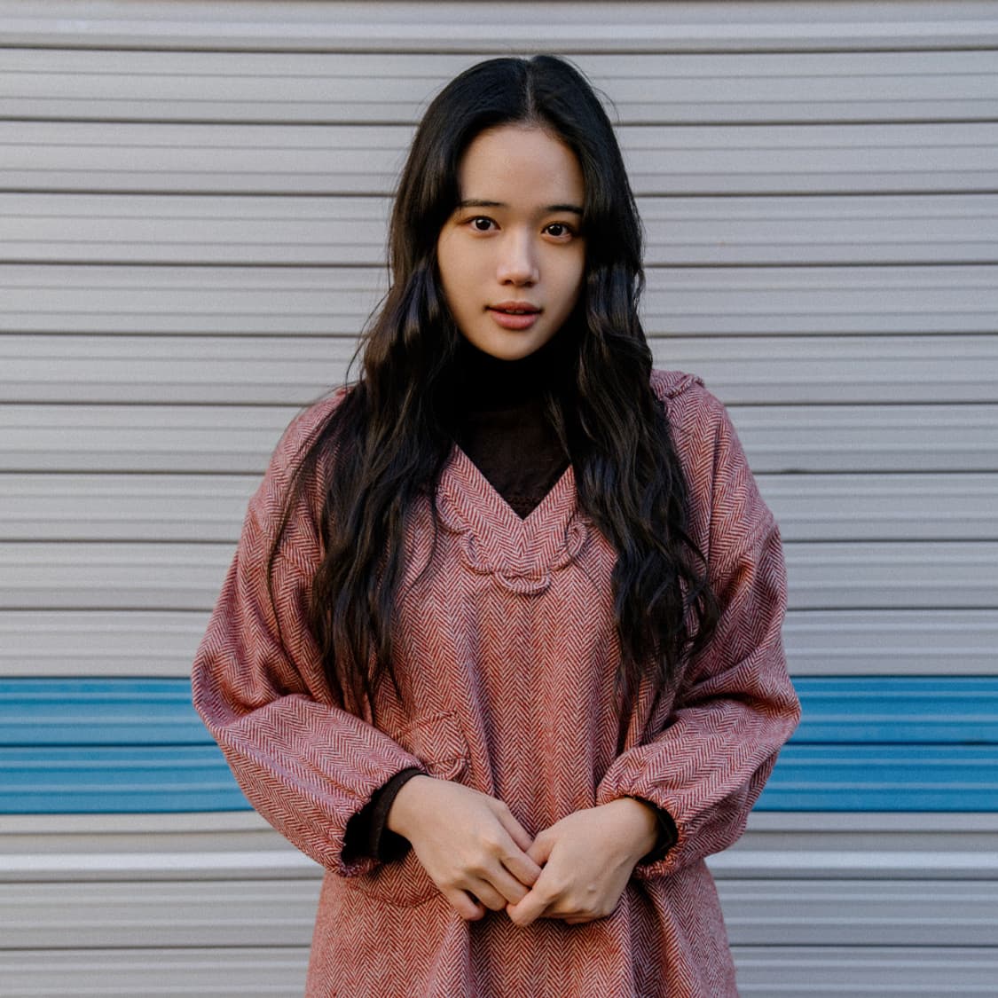 하나모요 헤링본 블라우스 상품이미지1