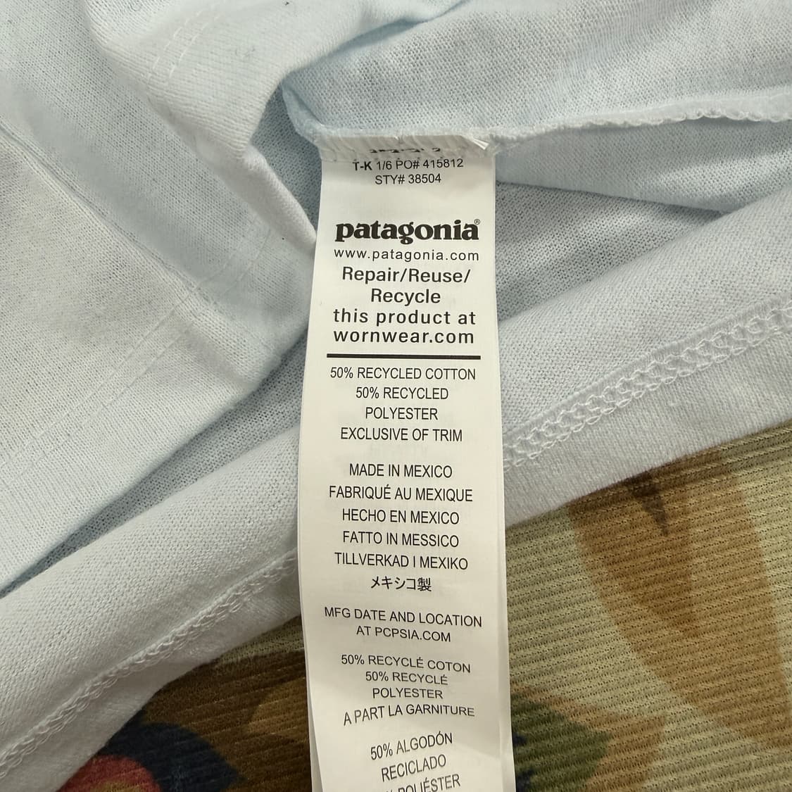 (S)파타고니아 Patagonia P-6반팔티셔츠(스카이블루) 상품이미지3