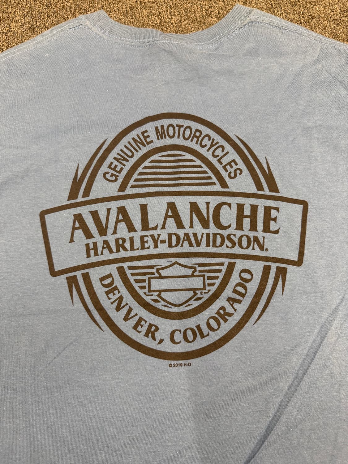 M) 할리데이비슨 빈티지 불독 프린팅 반팔 티셔츠 상품이미지6