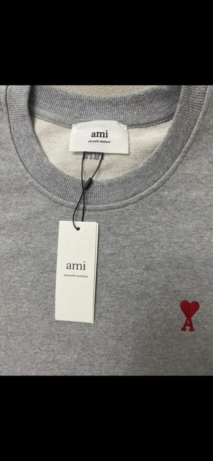 🔥[무료배송/새상품]🔥아미 맨투맨 논기모 스몰로고 남녀공용 / 그레이 상품이미지6