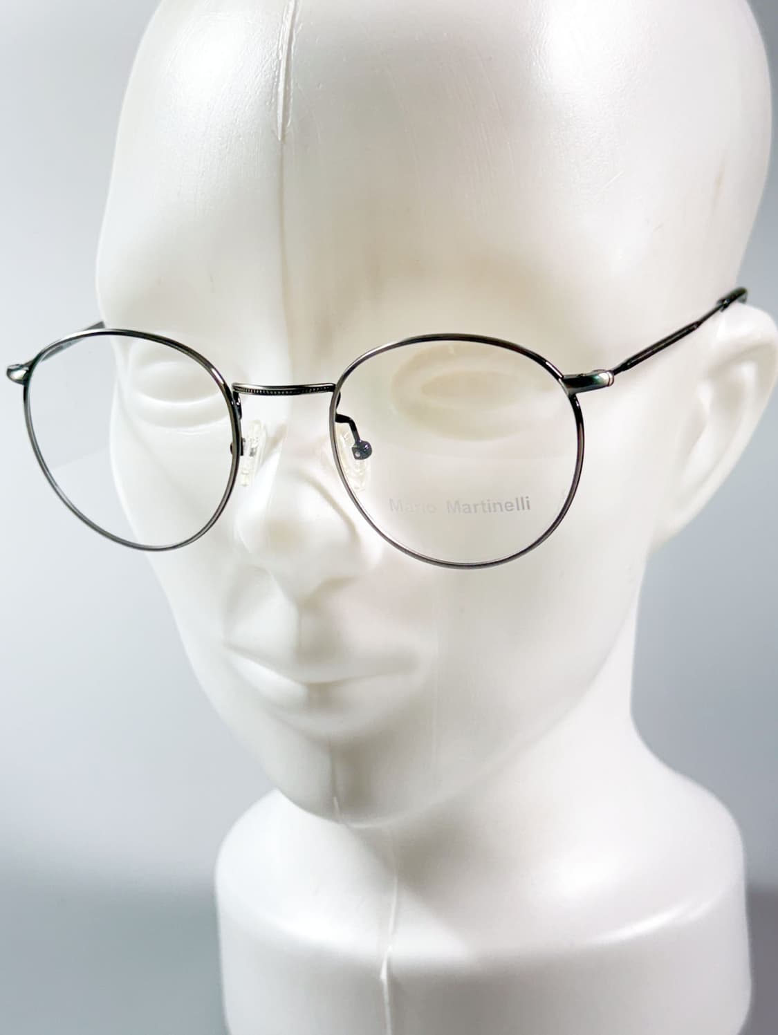90s MARIO MARTINELLI 실버톤 슬림 라운드 빈티지 안경 상품이미지8