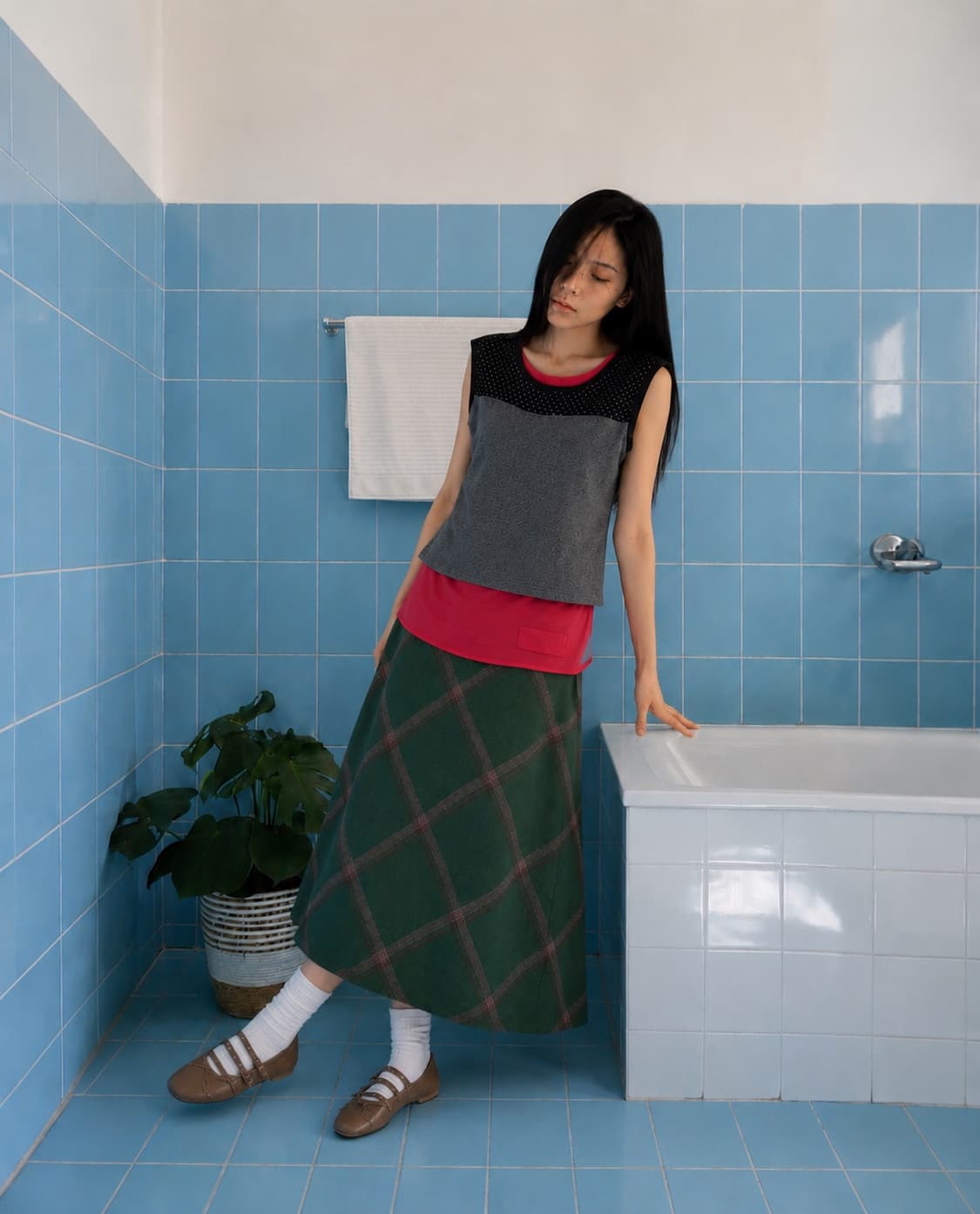 레드 레이어드 코디 set 상품이미지2