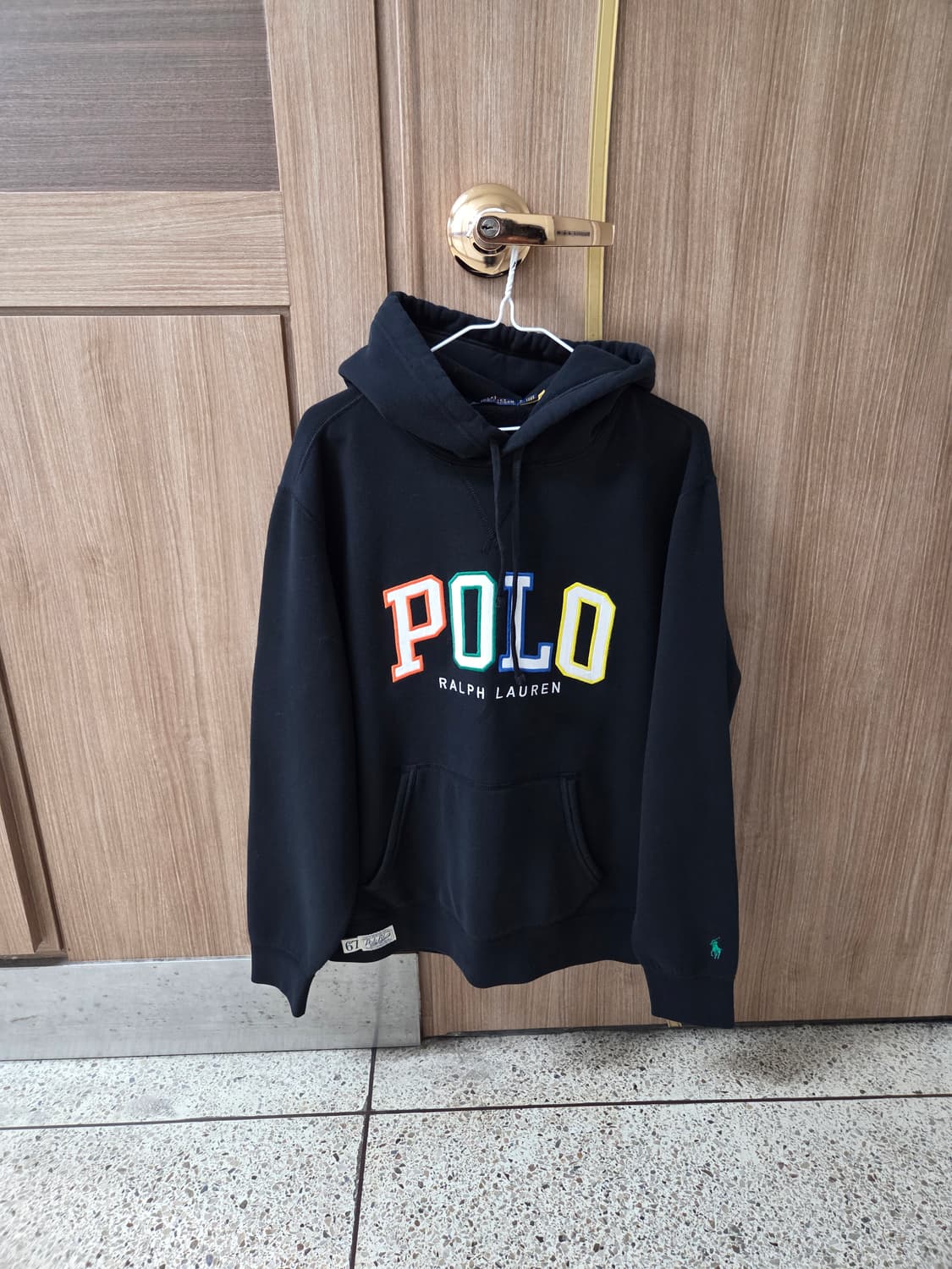 폴로 멀티자수 기모 후드 상품이미지1