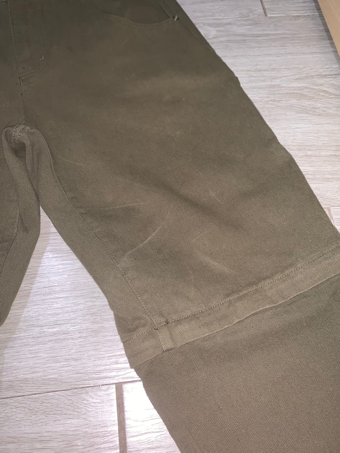 Star team olive zip off baggy jeans 상품이미지7