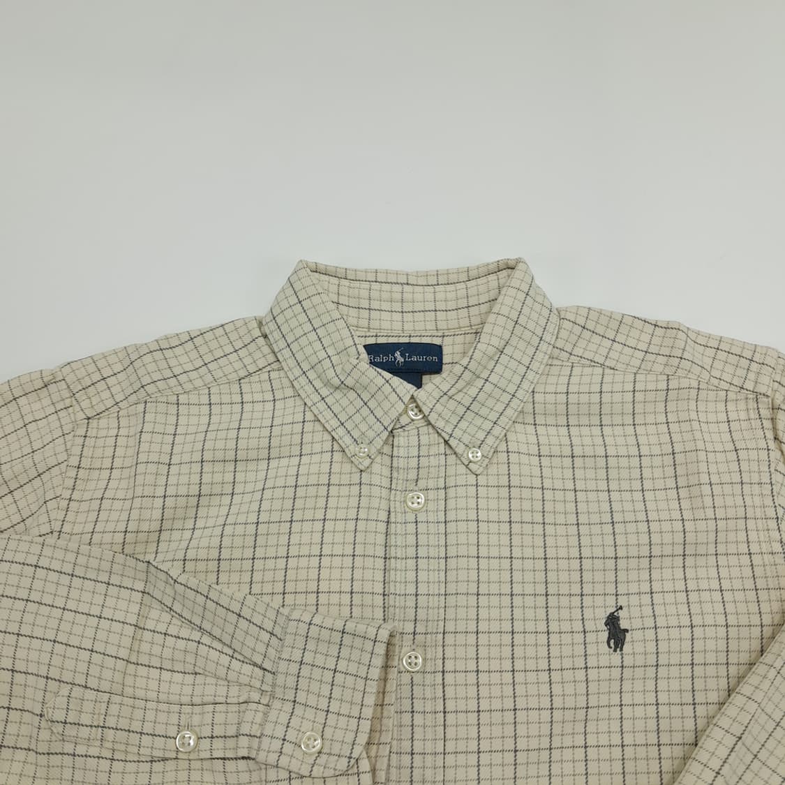 Co953W XL 폴로 랄프로렌 윈도우페인 마이크로체크 긴팔 셔츠 남방 상품이미지3