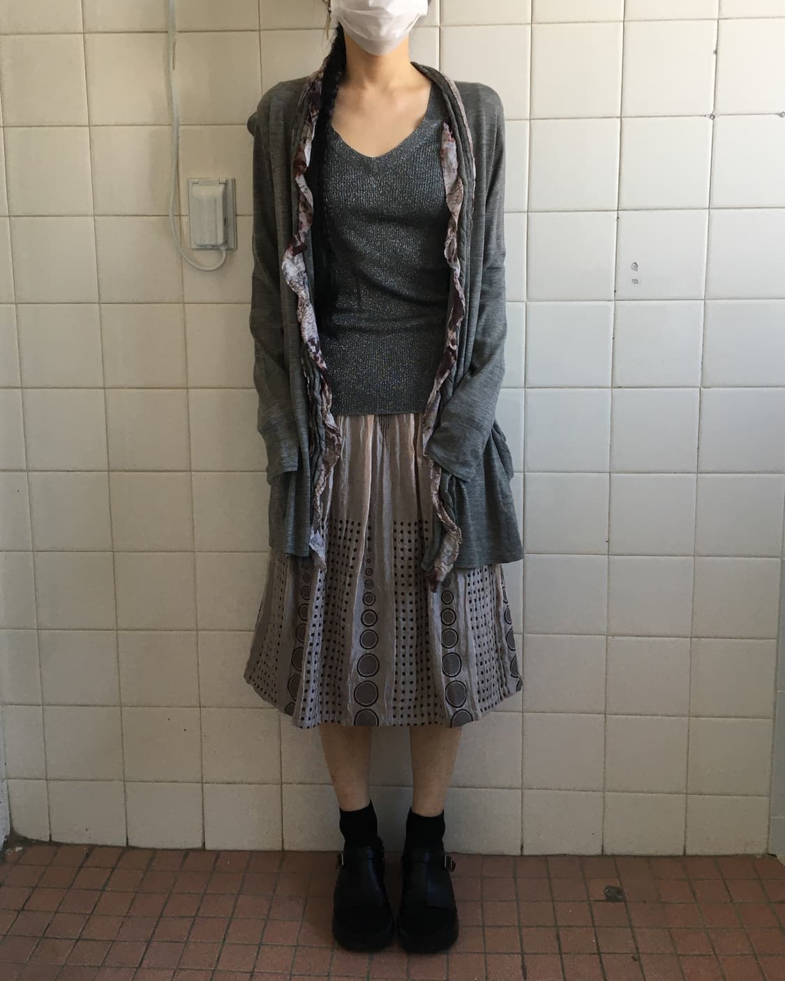 Frill point open cardigan 상품이미지1