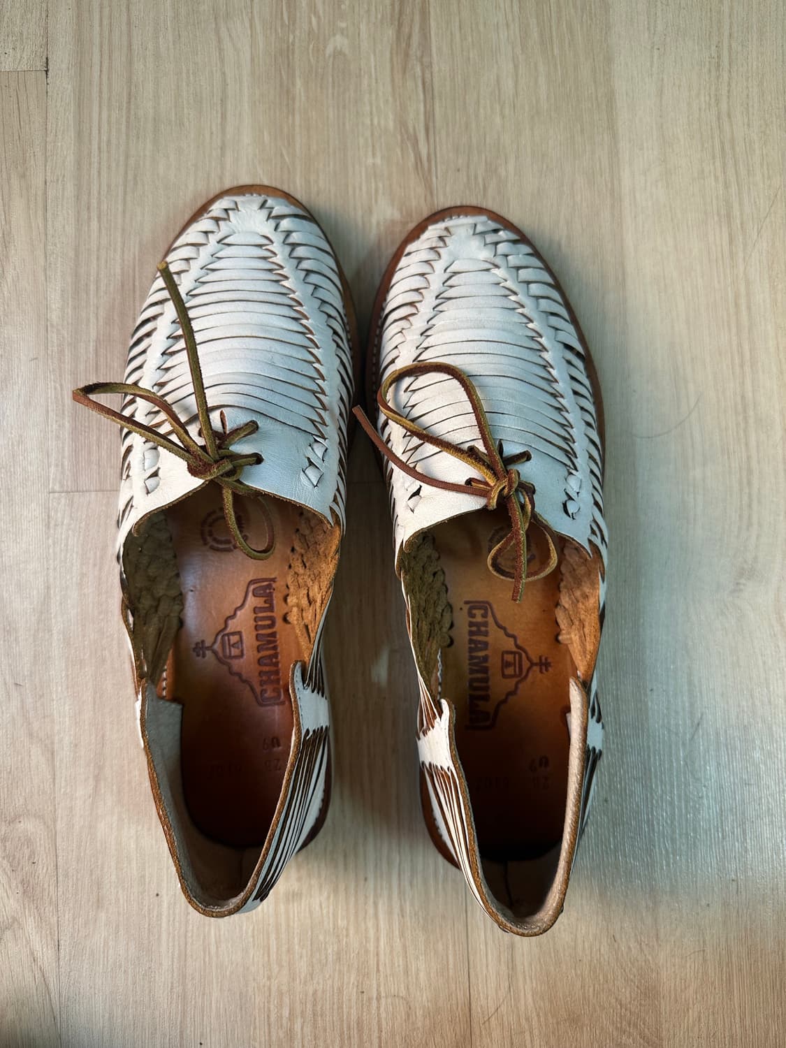 CHAMULA 차물라 화이트 가죽 샌들 슈즈 us9 상품이미지1