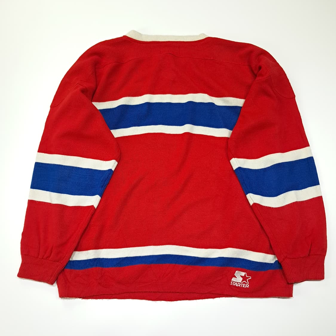 CL210 L 스타터 90s한국판 NHL 캐나디언스 레드 하키스웨터 상품이미지7