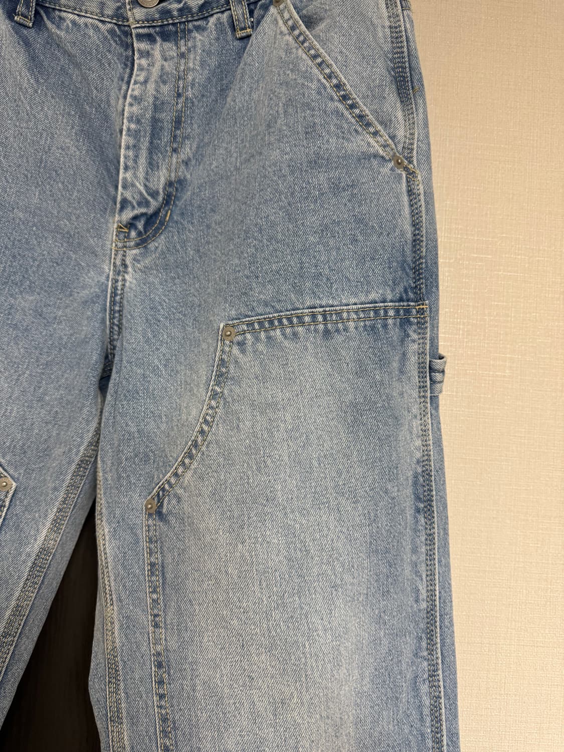 디스이즈네버댓 디네댓 더블니 데님 카펜터 팬츠 s 상품이미지4