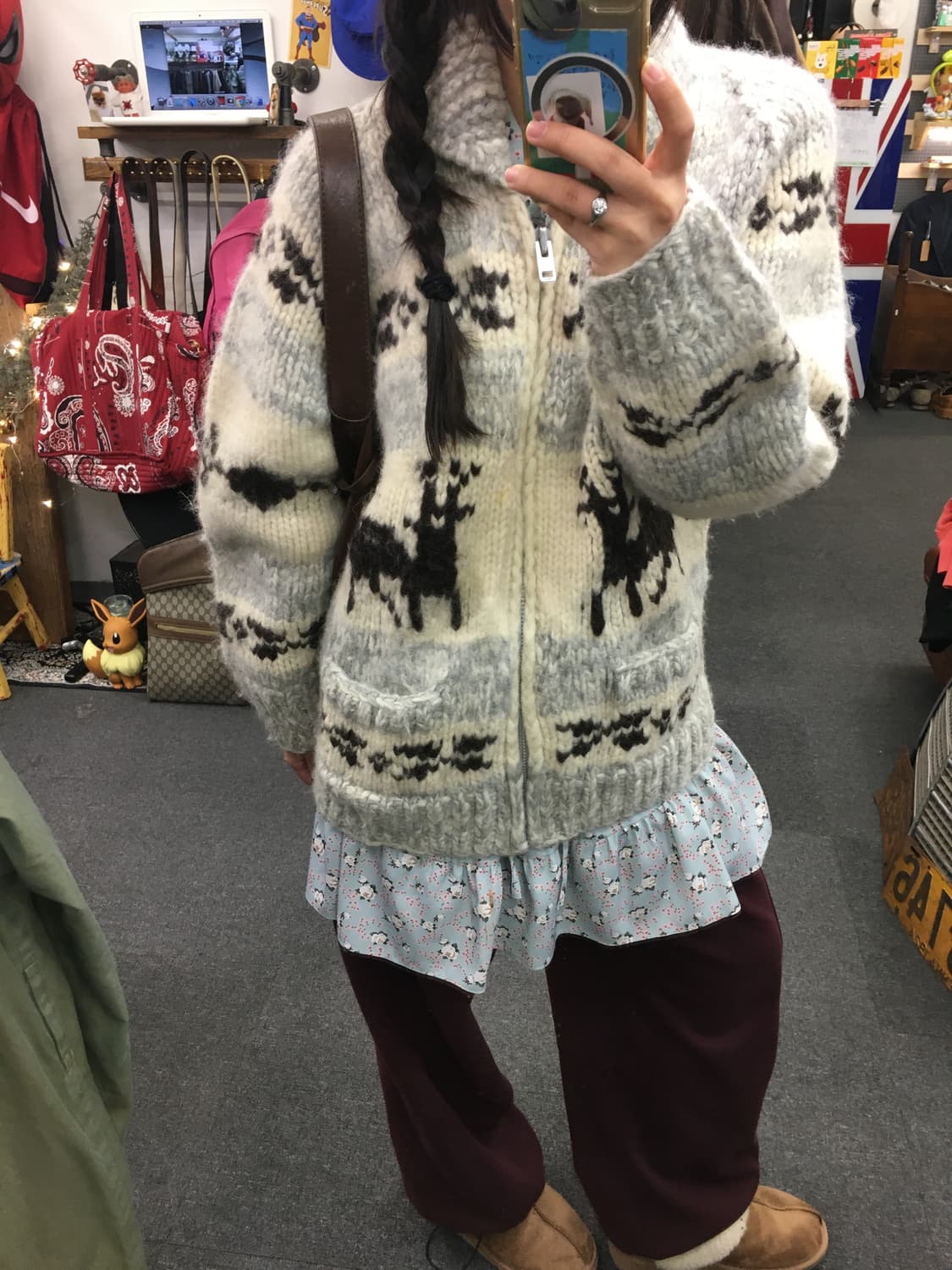 코위찬 니트 집업 상품이미지1