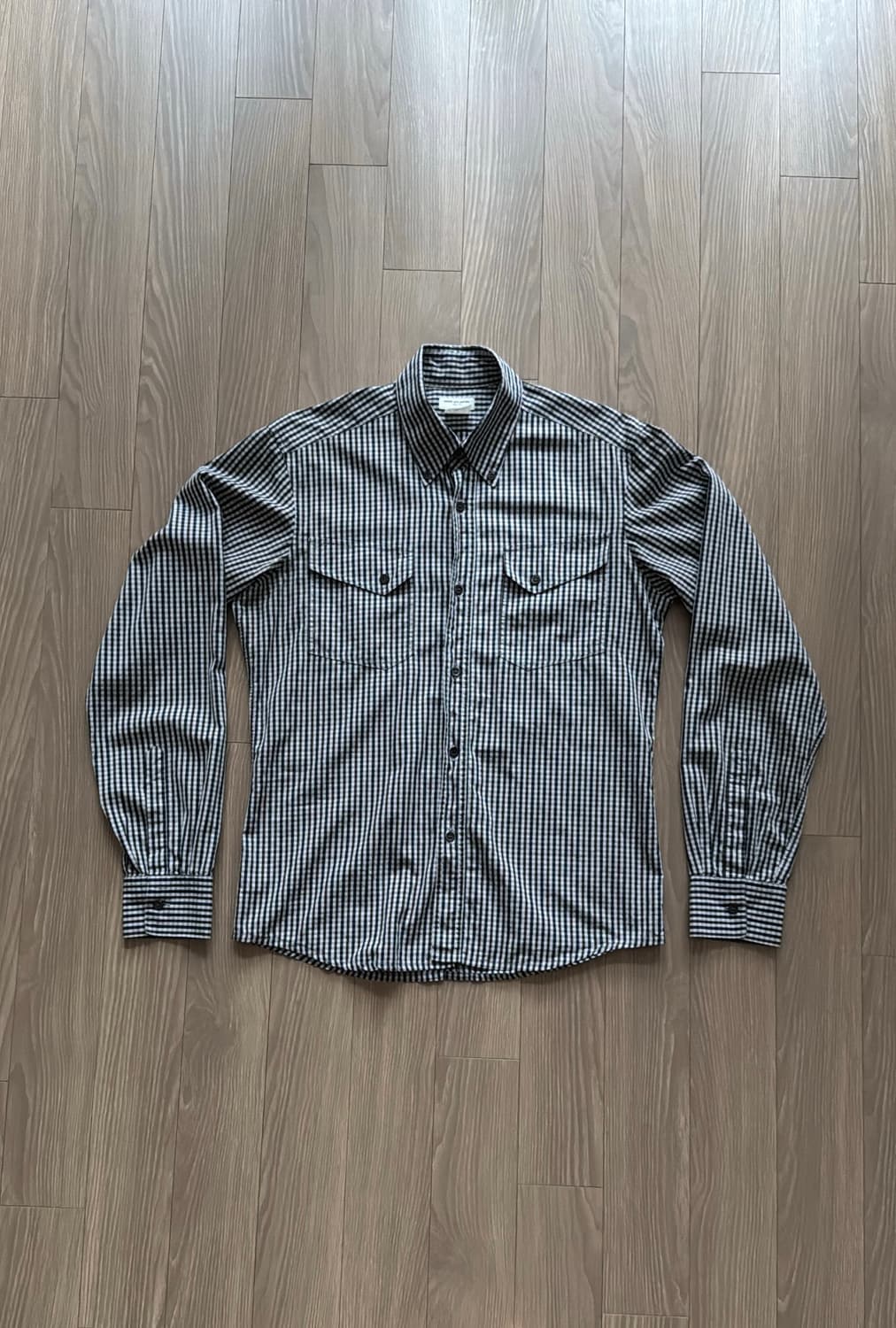 드리스반노튼 깅엄 투포켓 셔츠 상품이미지1