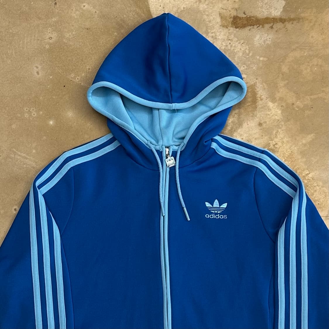 100 아디다스 여성용 블루 후드 트랙탑 상품이미지1