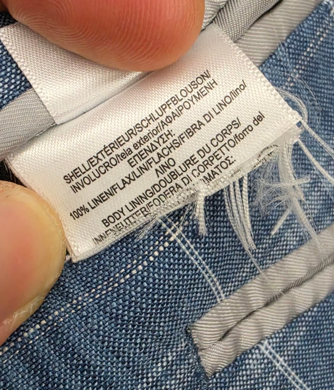 [새상품/최종할인] 브룩스브라더스 리젠트핏 블루체크 린넨 자켓 42R  상품이미지5