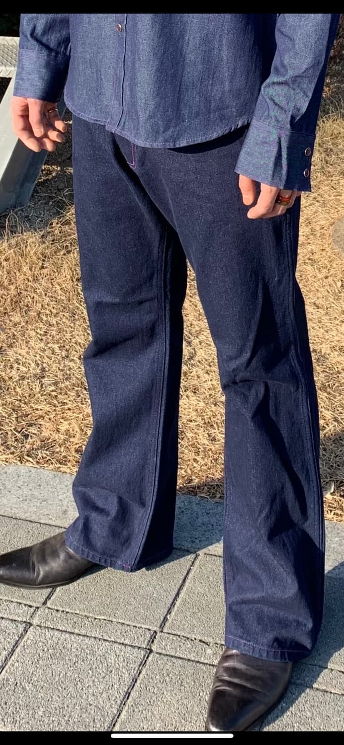 블랙, 인디고 플레어 진 엑스라지 2개 상품이미지1