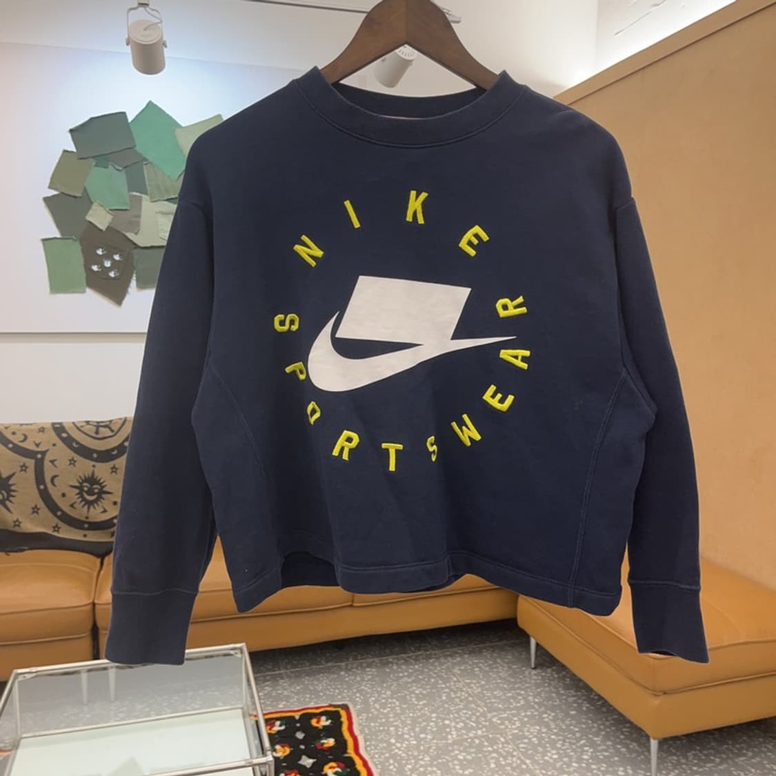 나이키 올드스쿨 레트로 세미크롭 맨투맨 S C07719 상품이미지3