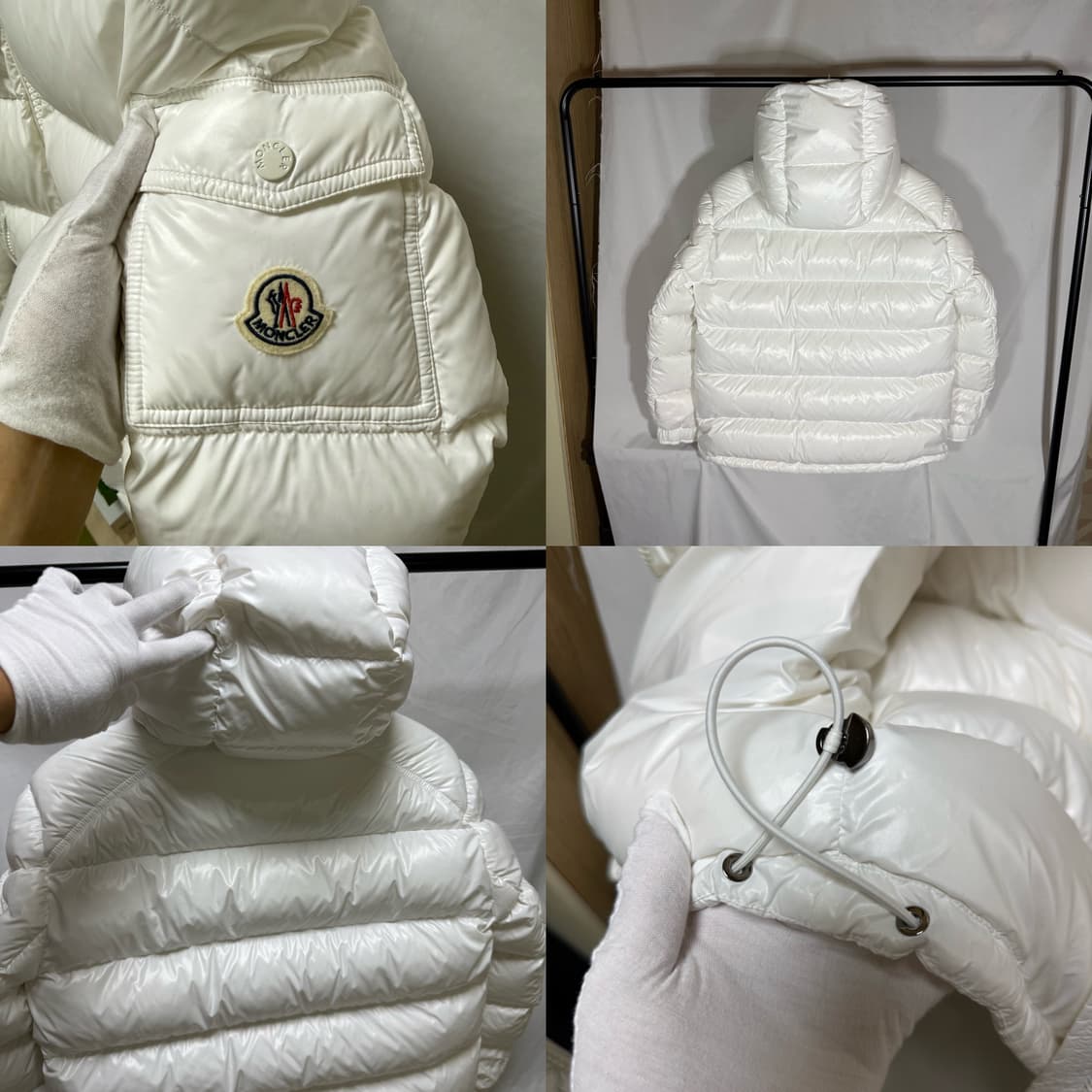 몽클레어 마야 패딩 쇼트 다운 자켓 오프 화이트 상품이미지5