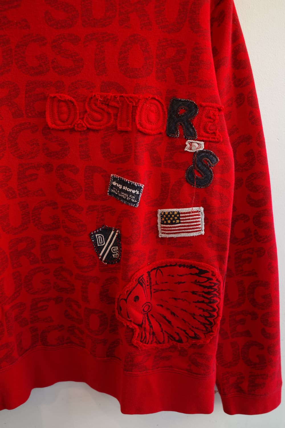 DRUG STORES 패치워크 맨투맨 상품이미지3