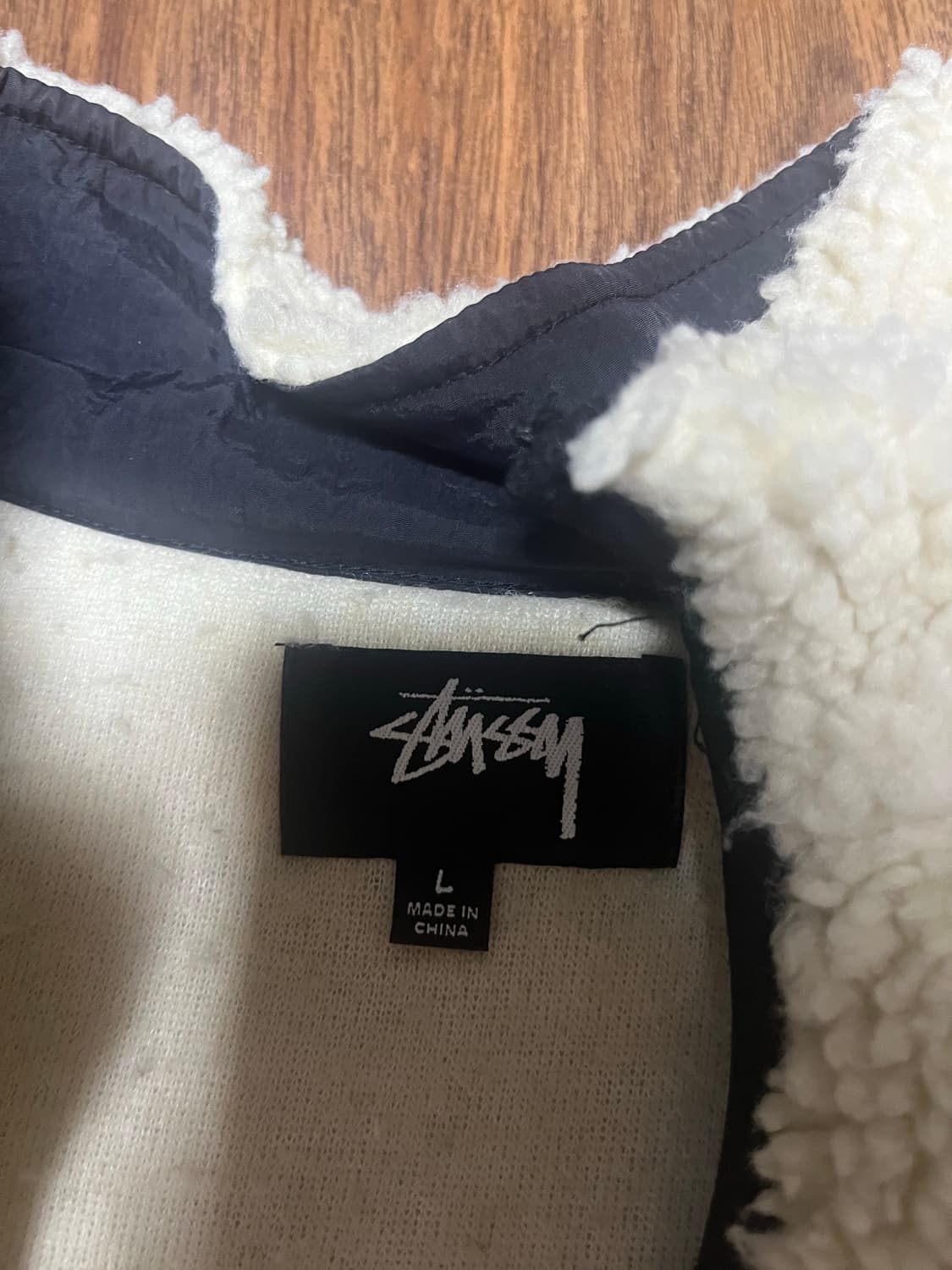 스투시 비너스 자카드 쉐르파 자켓 내추럴 상품이미지3