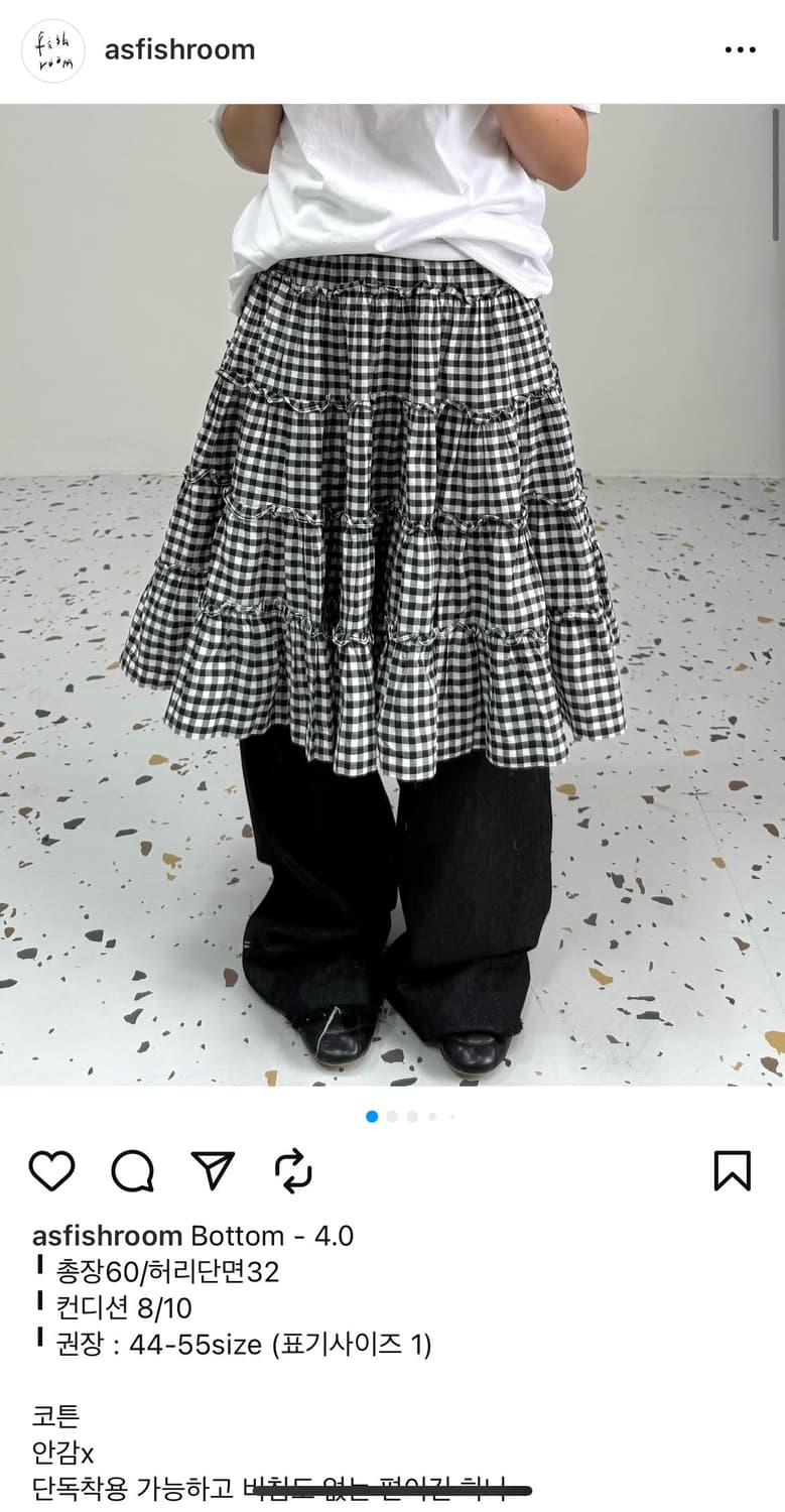 빈티지 체크 스커트 상품이미지1