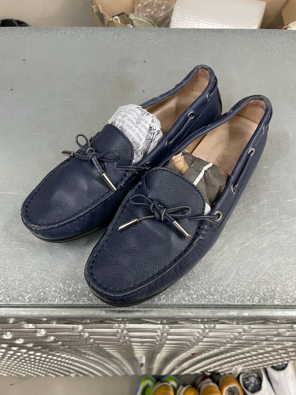 토즈 고미노 레더 드라이빙 슈즈 블루 37 상품이미지2