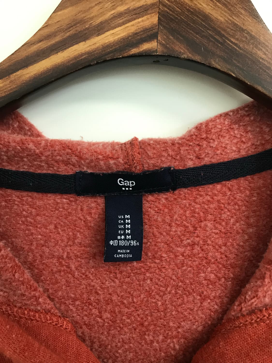 Gap 갭 자수로고 오렌지브라운 후드집업 상품이미지7