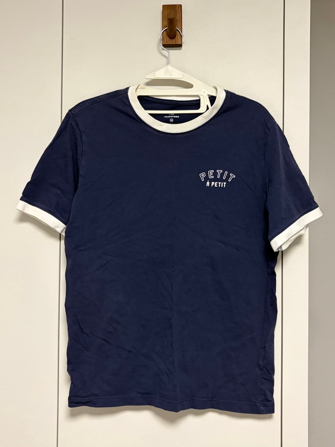 폴햄 네이비 배색 반팔티 여성 XS (그래픽 티셔츠) 상품이미지1