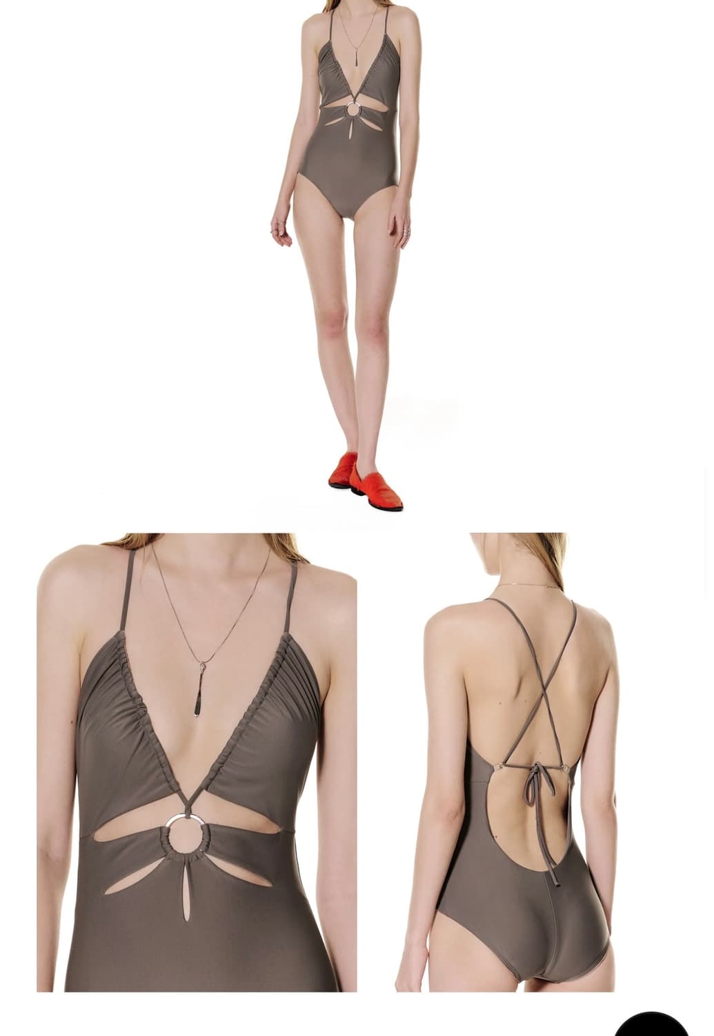 yunse/ 윤세 shamrock monokini (brown) 상품이미지2