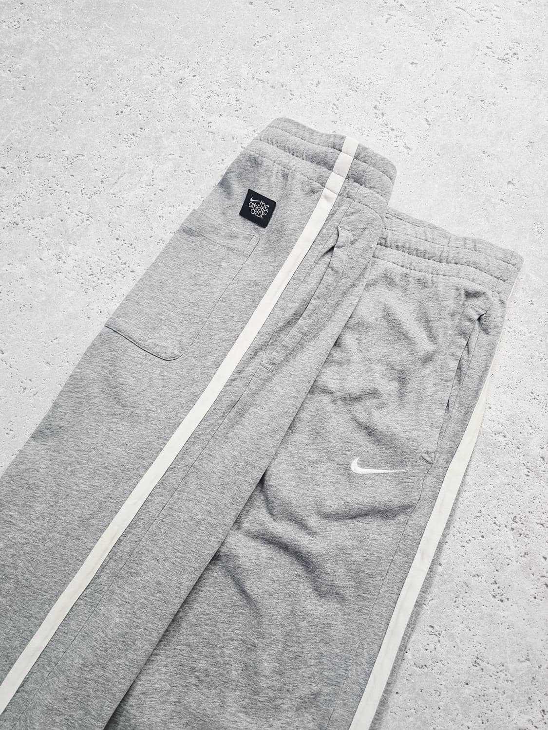 나이키 사이드라인 라이트 그레이 트랙팬츠 면 와이드 바지 상품이미지3