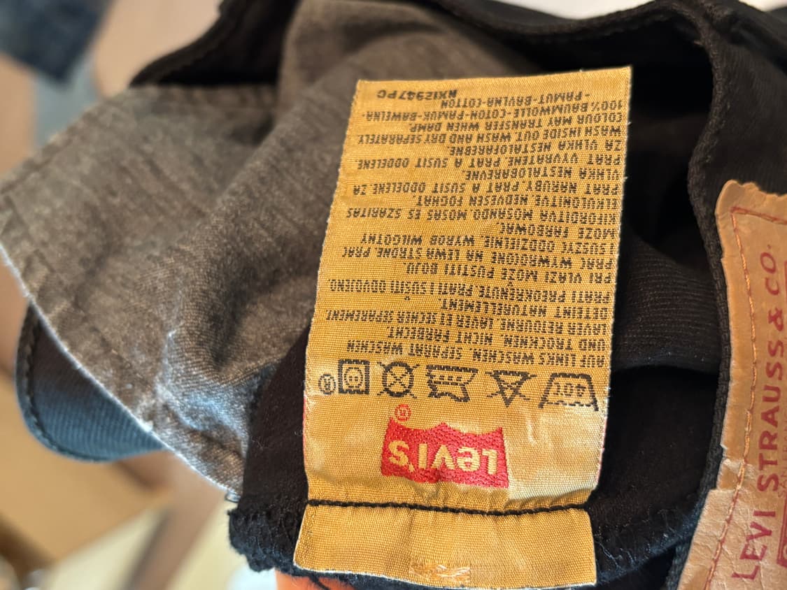 리바이스 501 블랙 W26 L30 청바지 상품이미지7