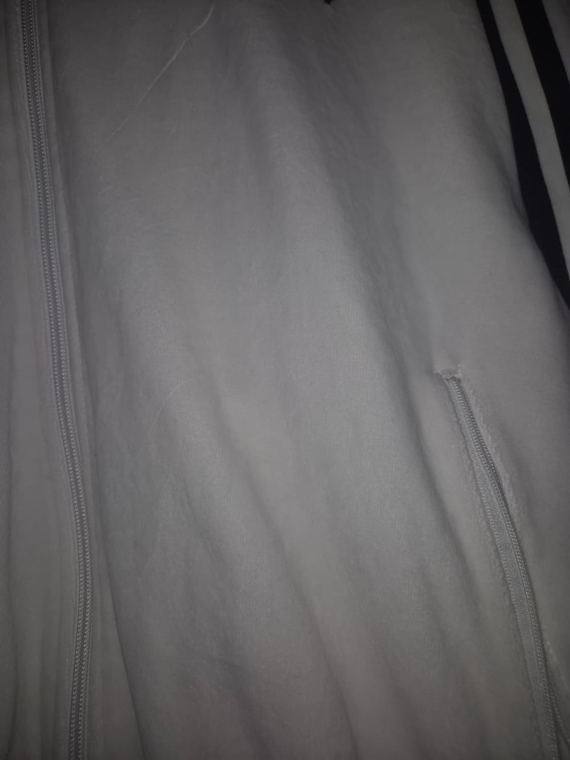 널디 벨벳 화이트 블랙 흰검 트랙탑 져지 S 상품이미지7