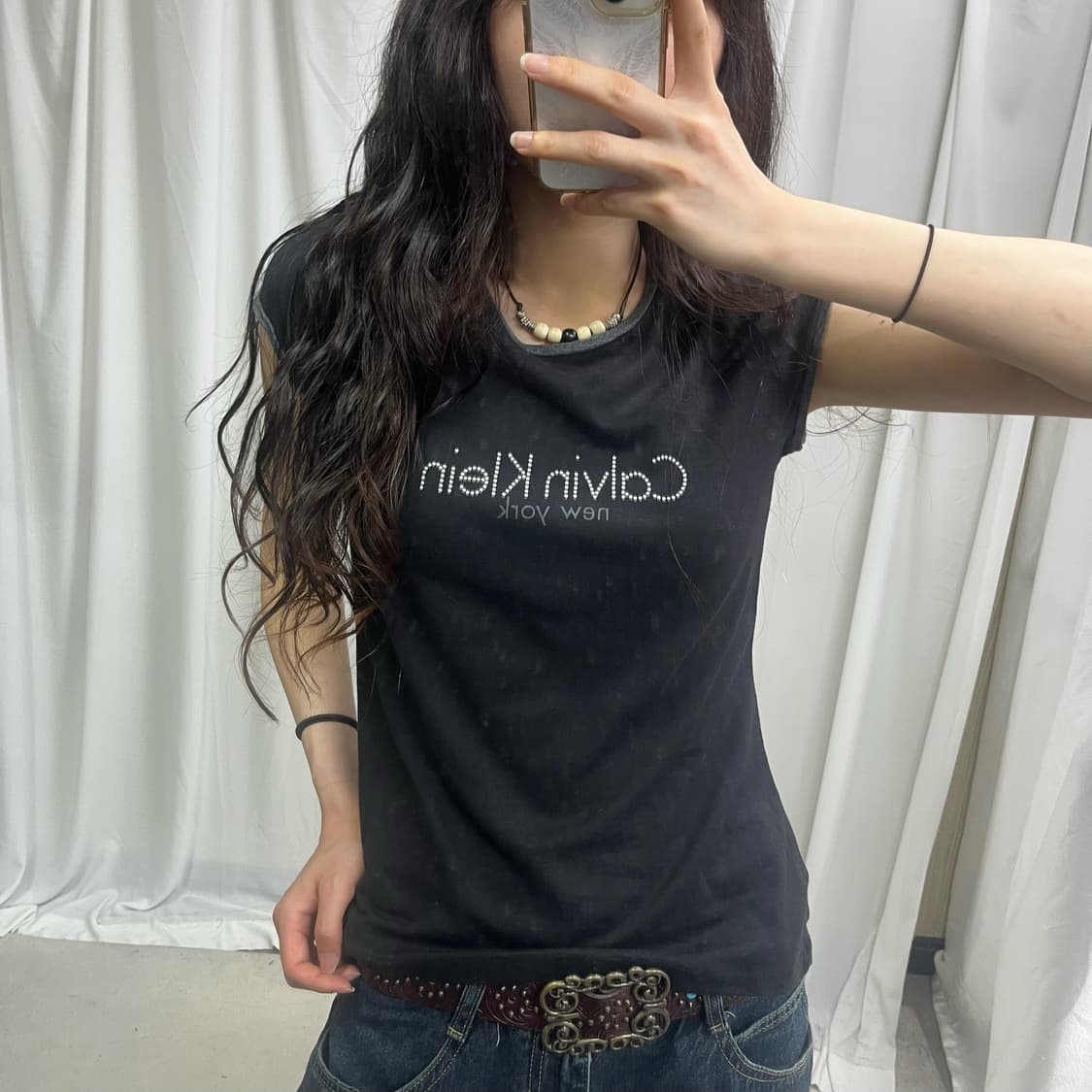 Calvin Klein cubic charcoal T-shirts 상품이미지3
