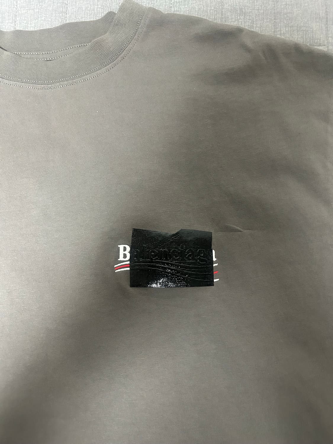 [S] 발렌시아가 개퍼 반팔 티셔츠 그레이 상품이미지3