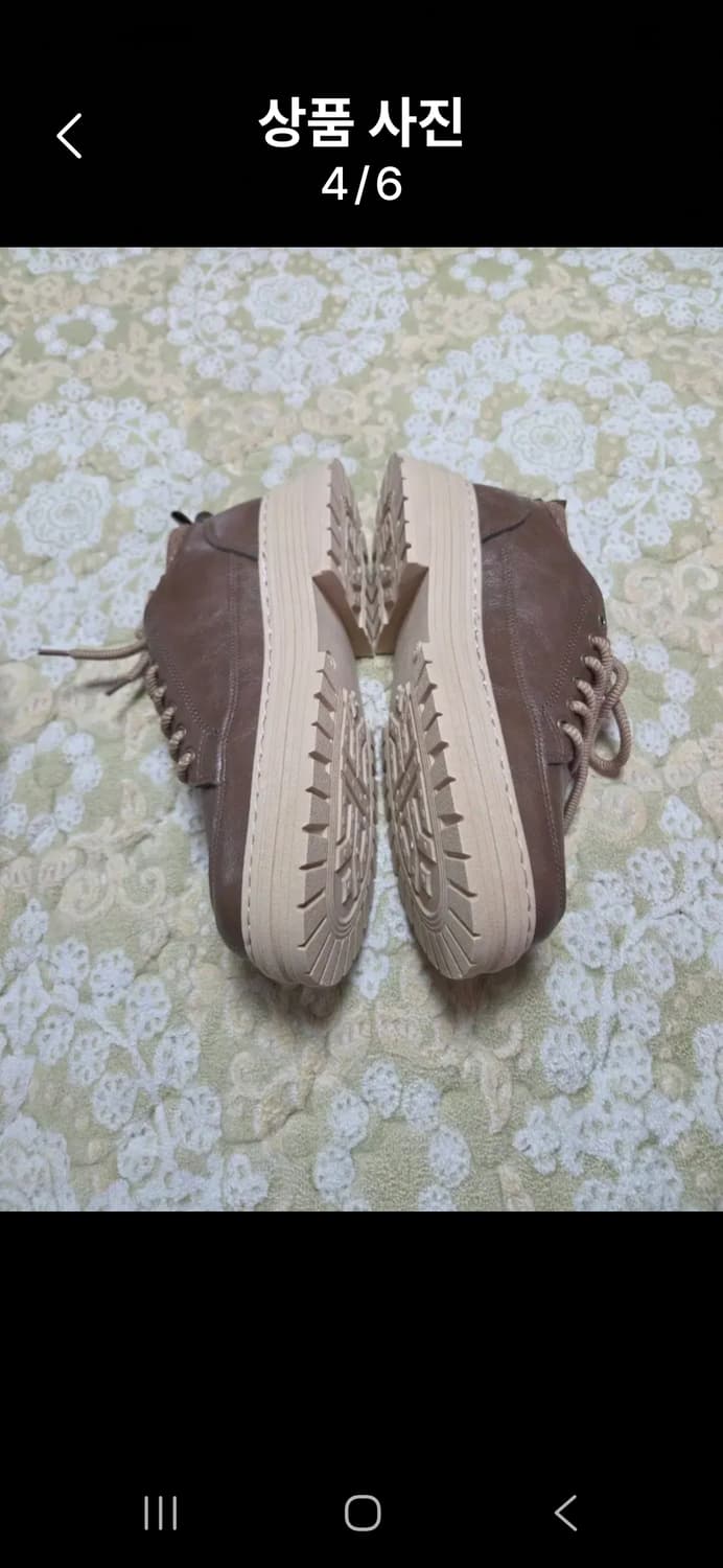 브라운 가죽 캐주얼 운동화270 상품이미지4