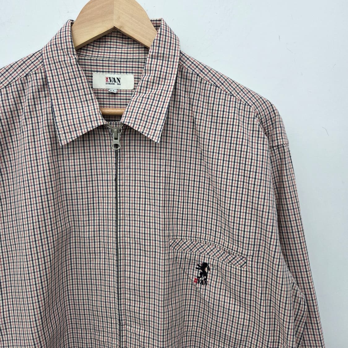 van 밴 체크 패턴 자켓 남XL 상품이미지3