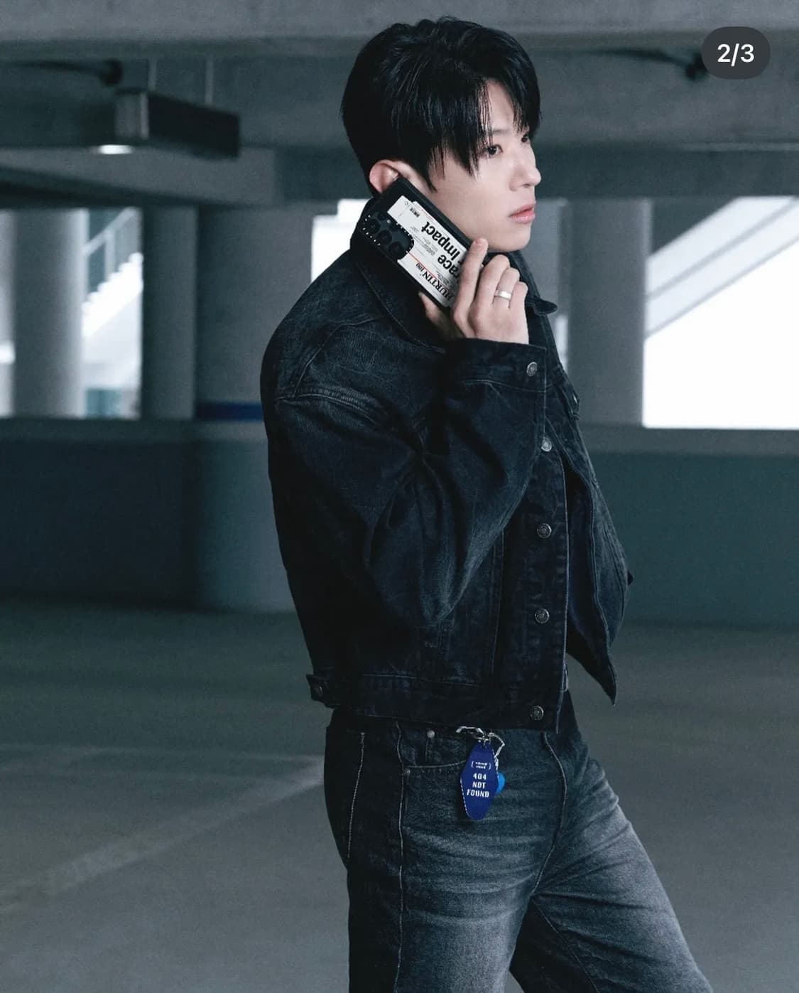 엘무드 모노 데님 트러커 크랙블랙(48) 상품이미지2