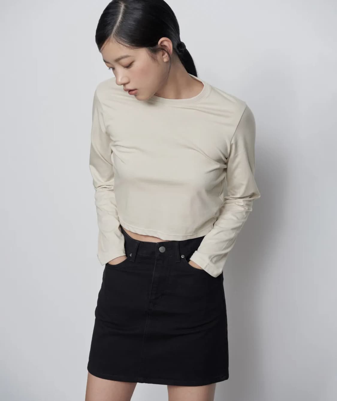 무신사 스탠다드 미니 스커트 블랙 상품이미지6