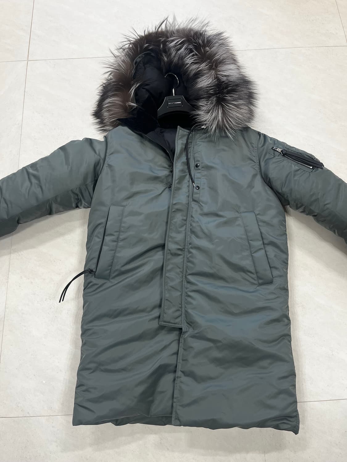 18FW 솔리드옴므 구스다운 라쿤퍼 178 패딩 상품이미지2