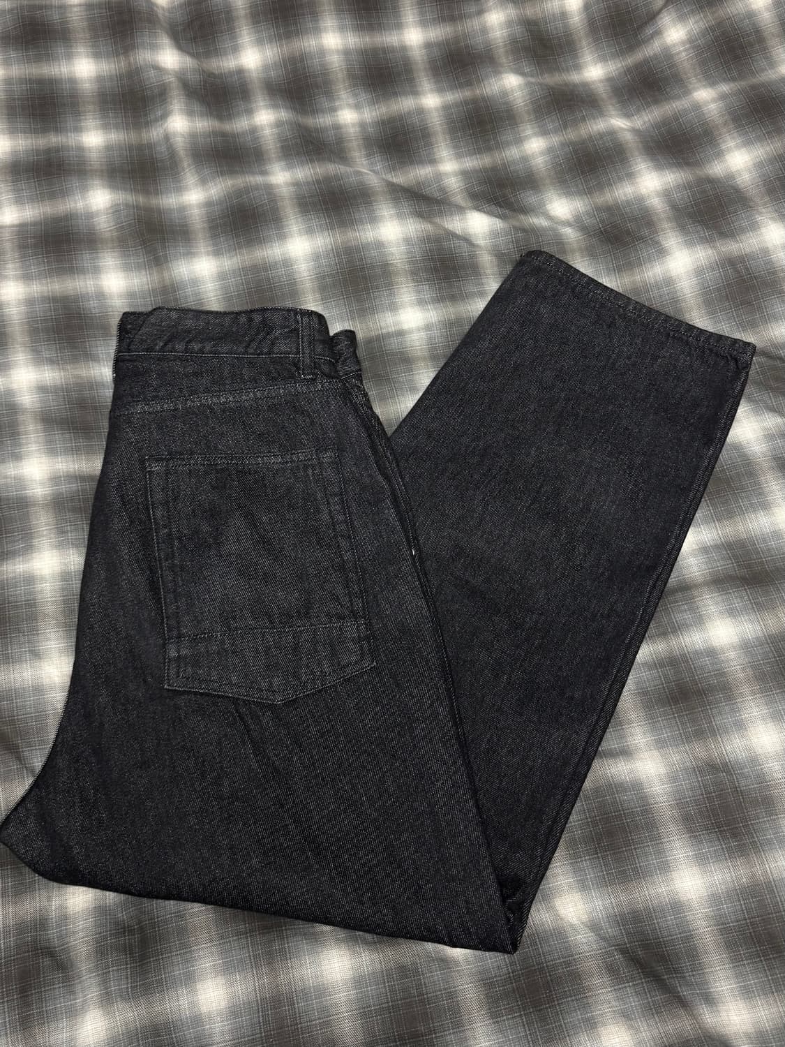 러프사이드 드레이프 데님 불랙 상품이미지2