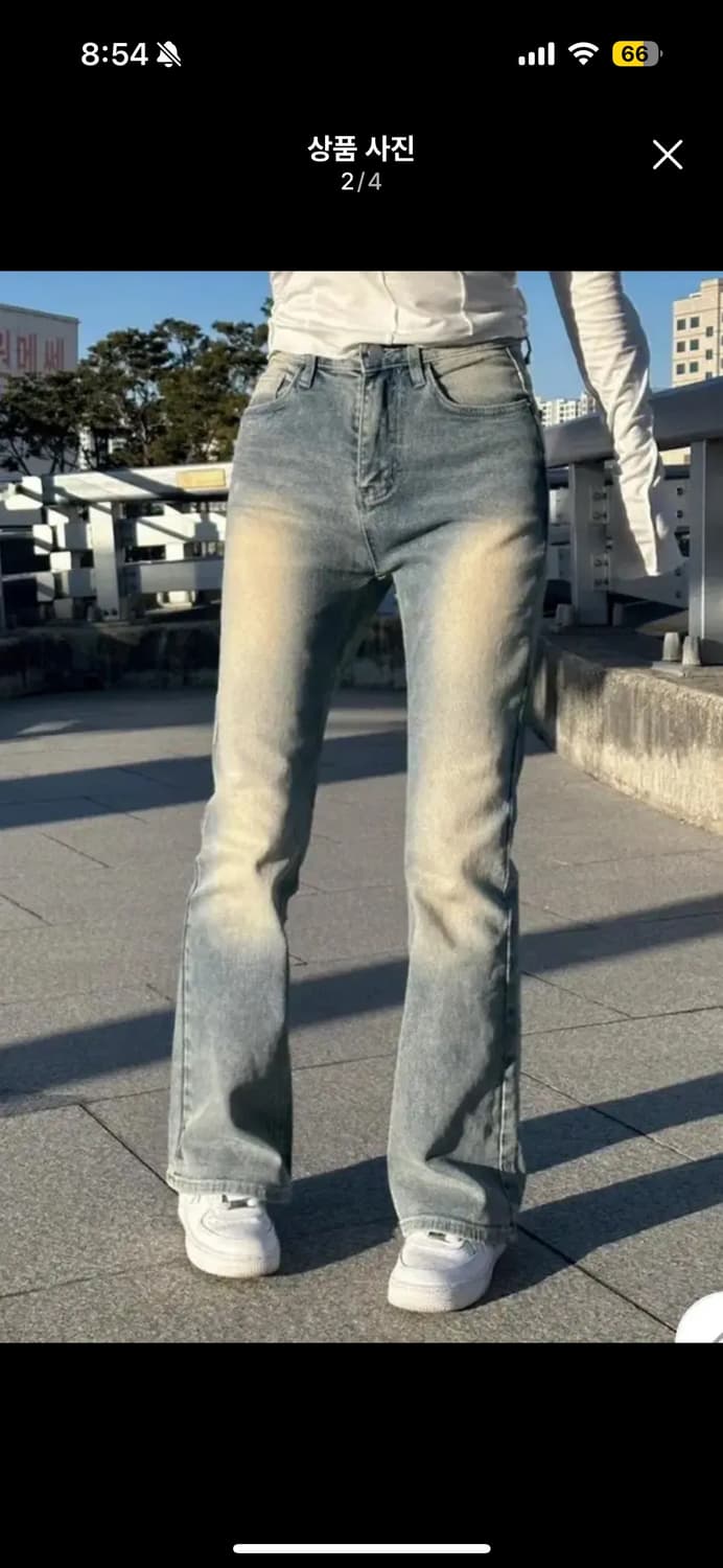 빈티지 연청 워싱 데님 바지 상품이미지2