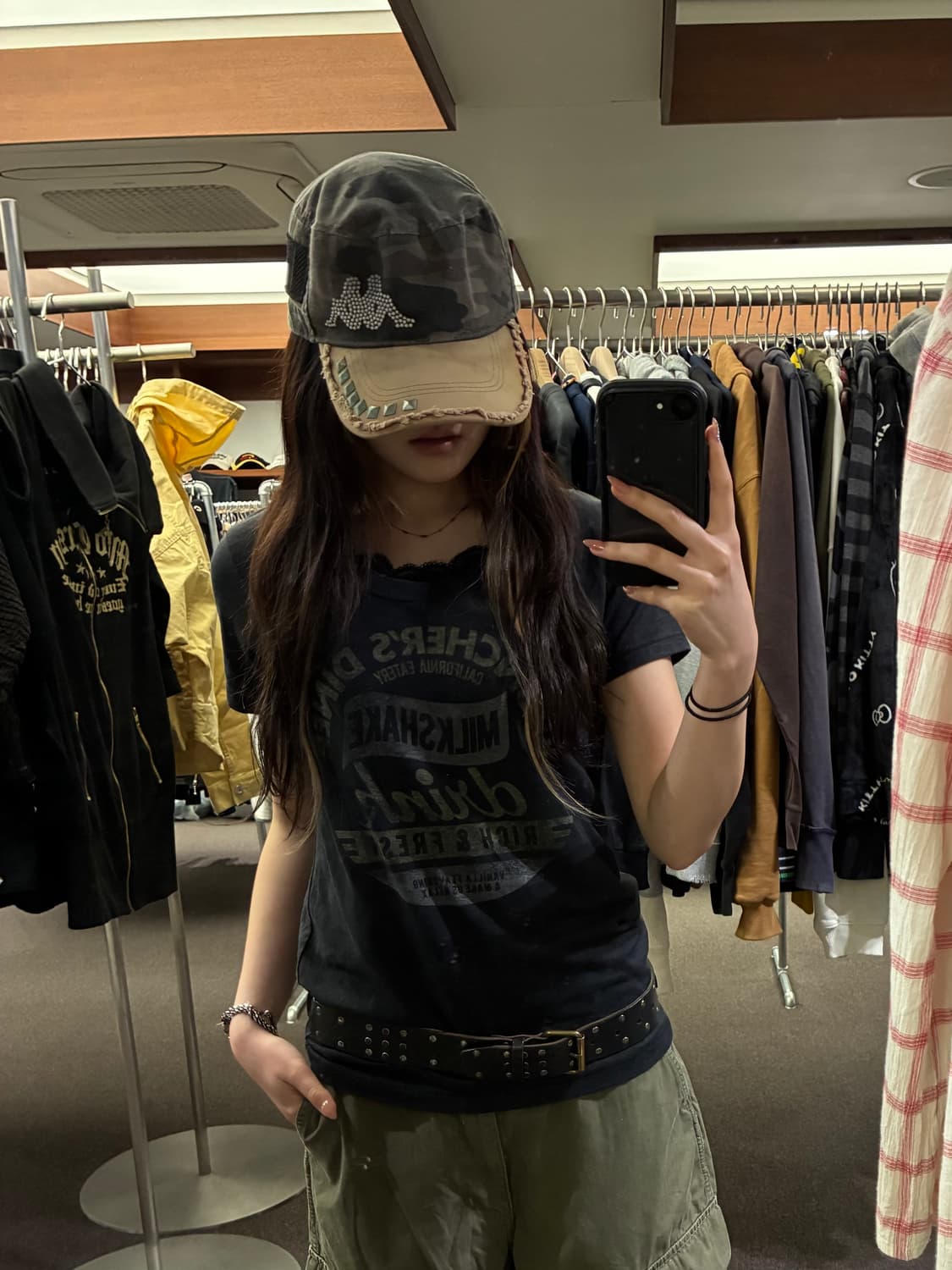 Kappa 빈티지 여성 스터즈 디테일 볼캡(이염) 상품이미지1