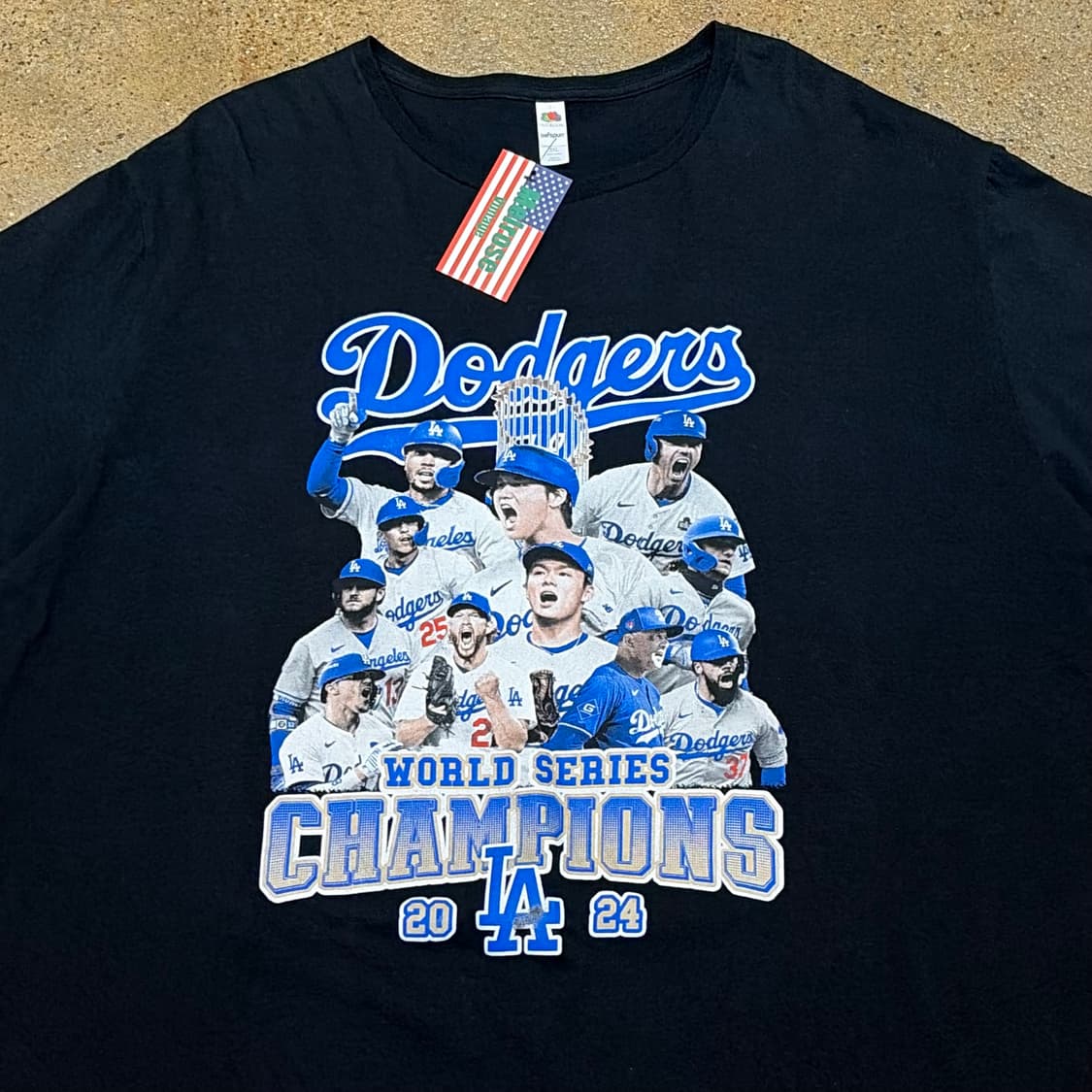 미국 빈티지 MLB 24년 LA다저스 우승기념 챔피언 반팔티 상품이미지3