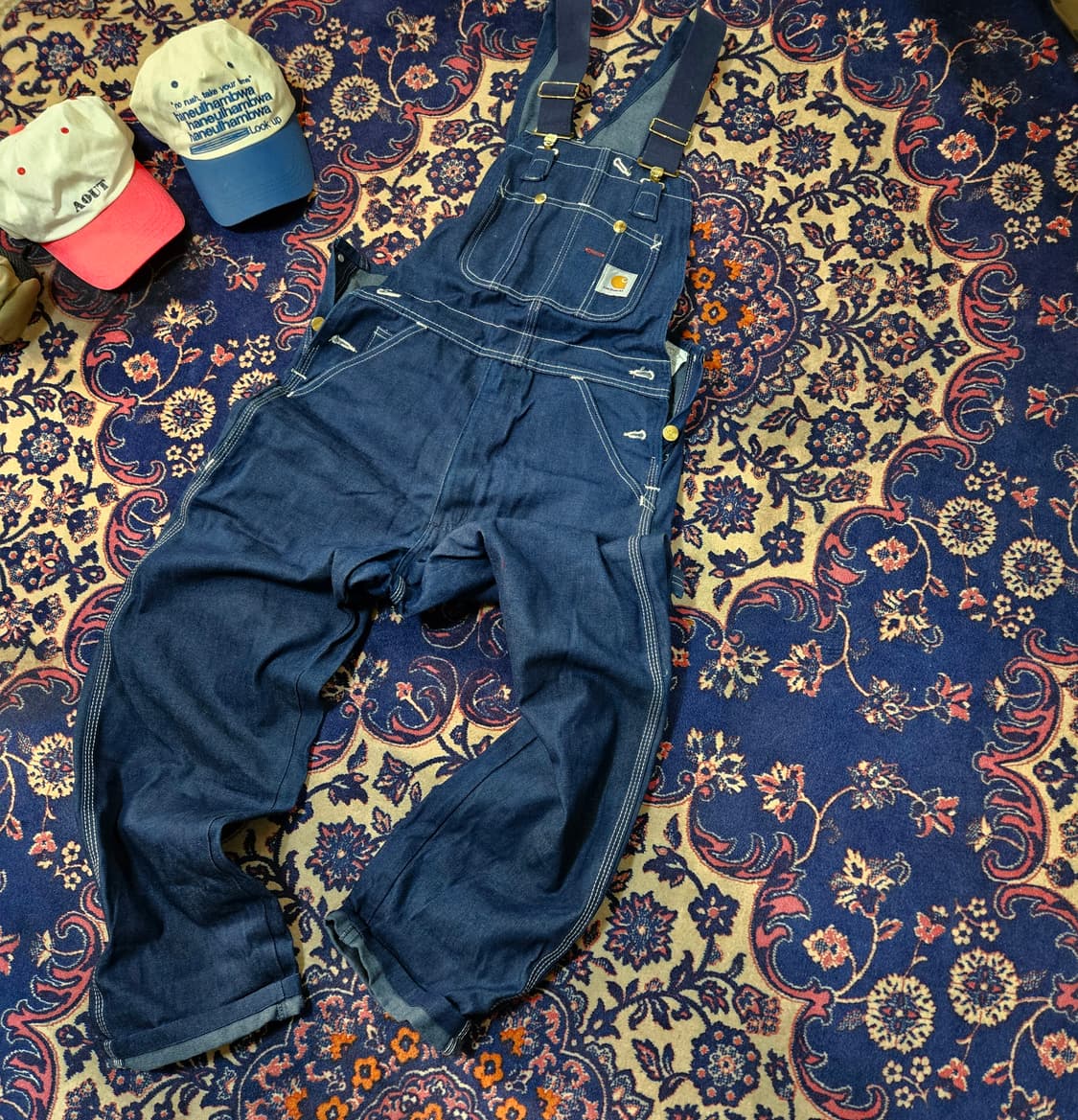 칼하트 데님 카펜더 루즈핏 멜빵 셋업 30 x 30 size 상품이미지1