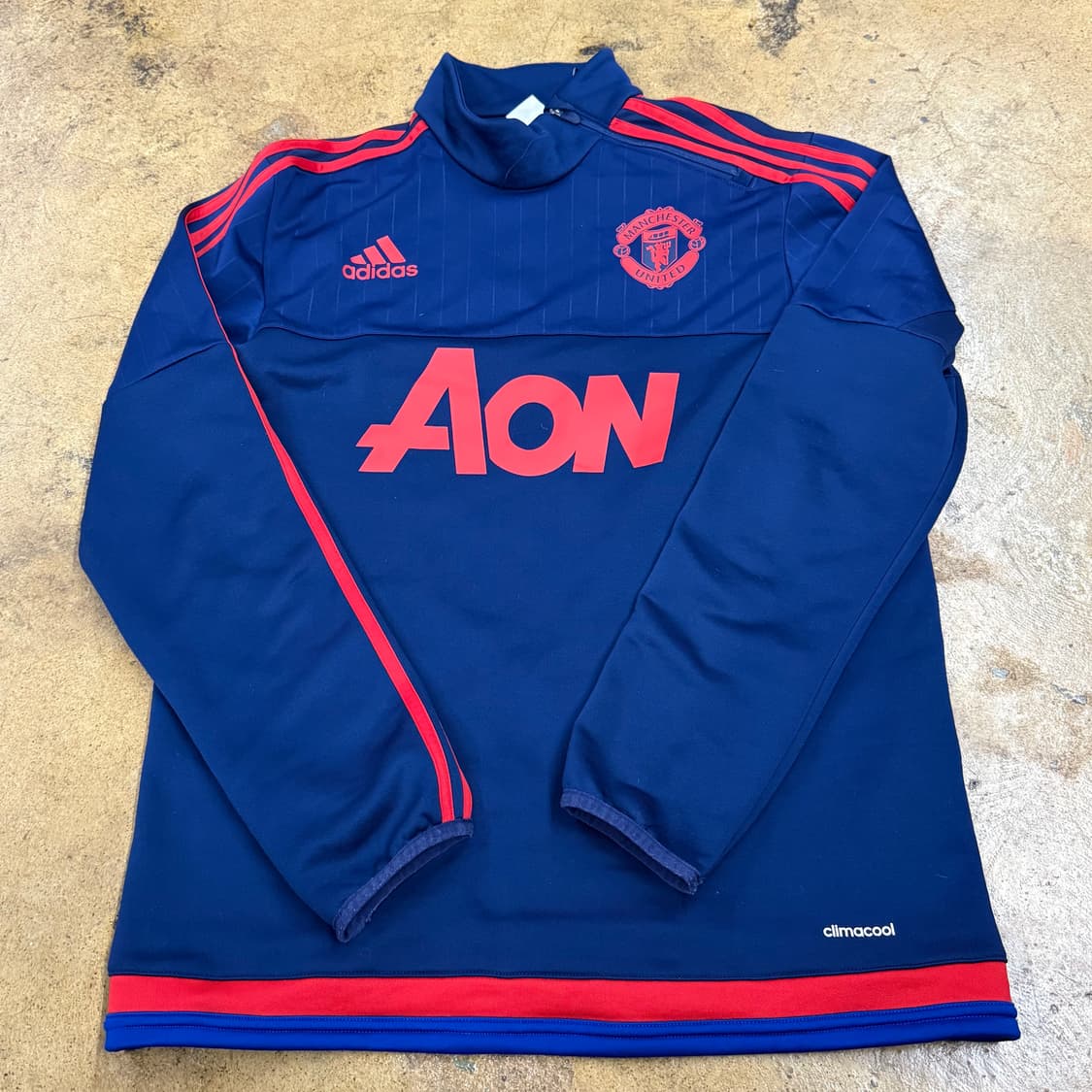 [정품/100] 아디다스 맨유 트레이닝 상의 네이비 b15 상품이미지2