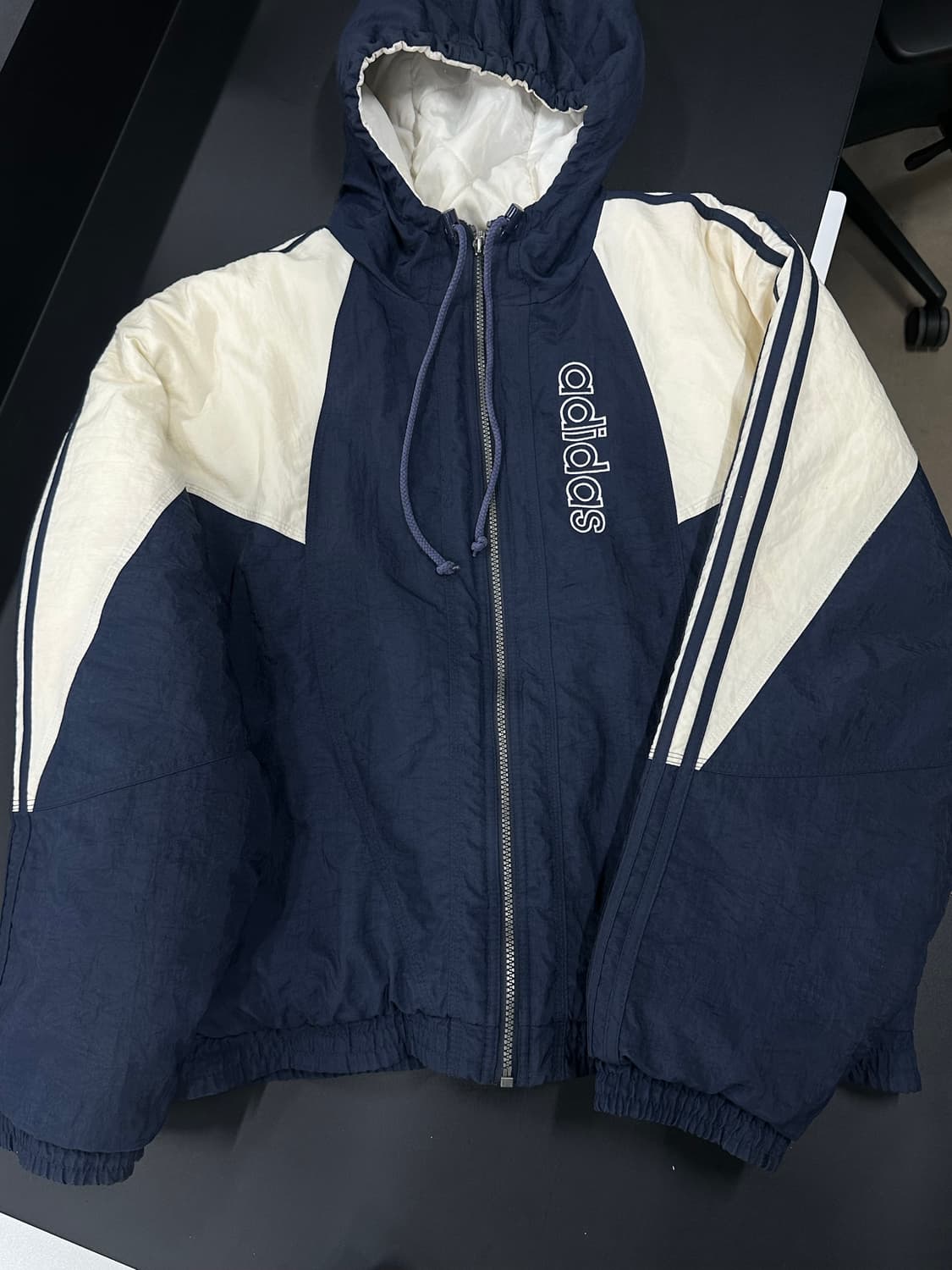 아디다스 90년대 빈티지 빅 트레포일 누빔 자켓 상품이미지4