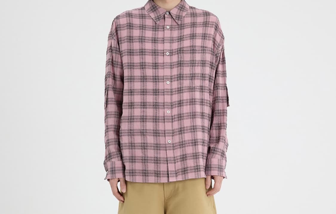 애프터프레이 오버 체크 브라이트 셔츠 M 상품이미지1