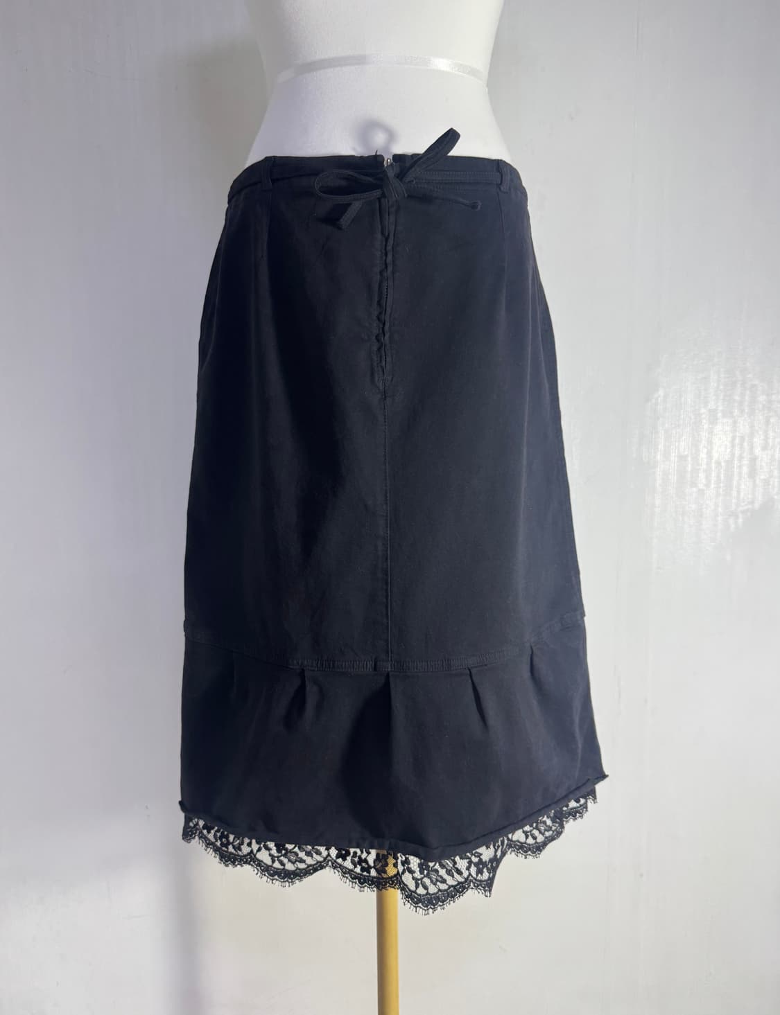 Transit 몰스킨 비대칭 레이스 트리밍 스커트 상품이미지3