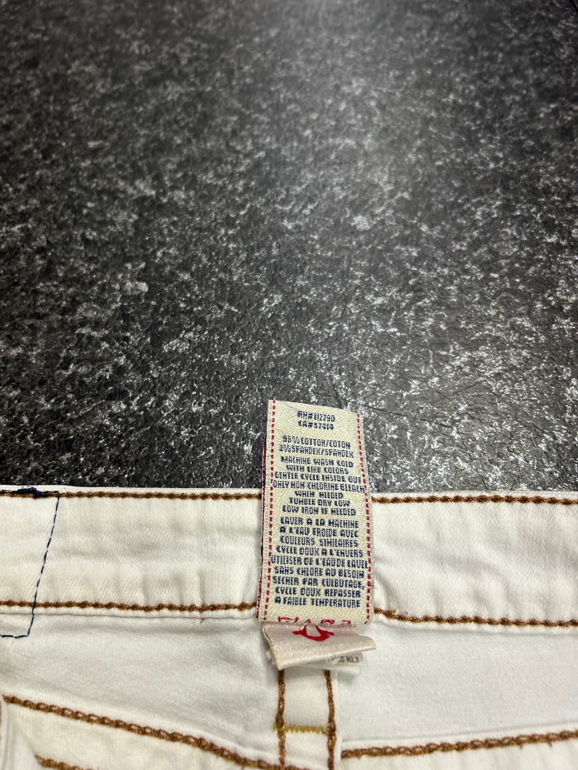 트루릴리젼 스티치 화이트 팬츠 스키니진 여성 25인치 상품이미지9