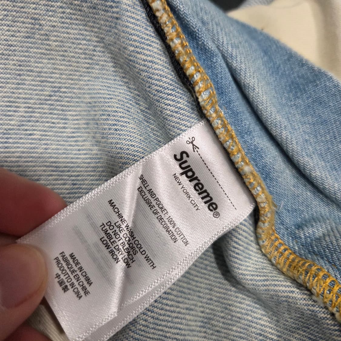 슈프림 배기진 25SS 라이트워시드 인디고 상품이미지5