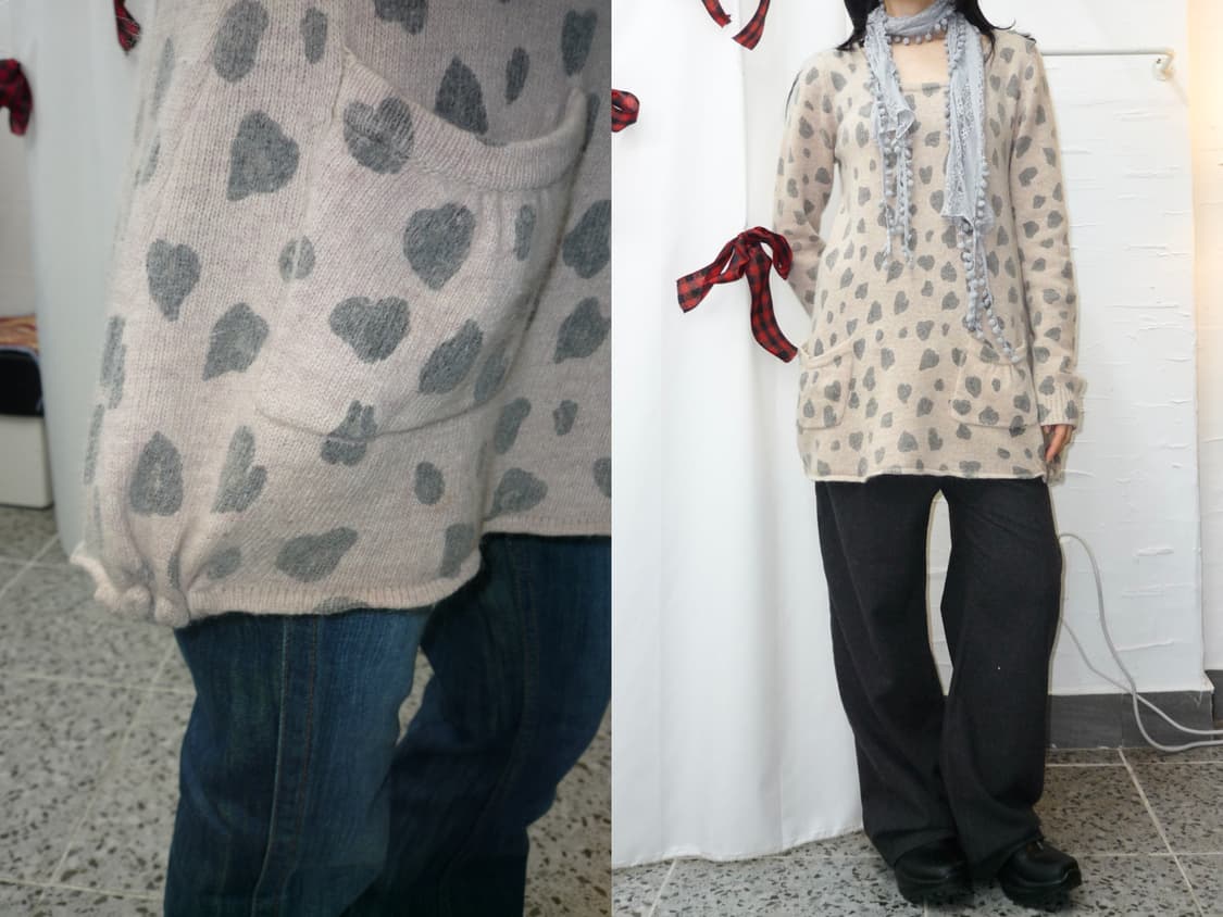 two pocket heart knit 상품이미지1